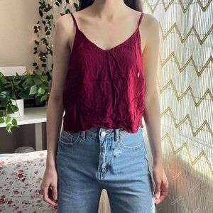 Brandy Melville Red Cropped Tank Top